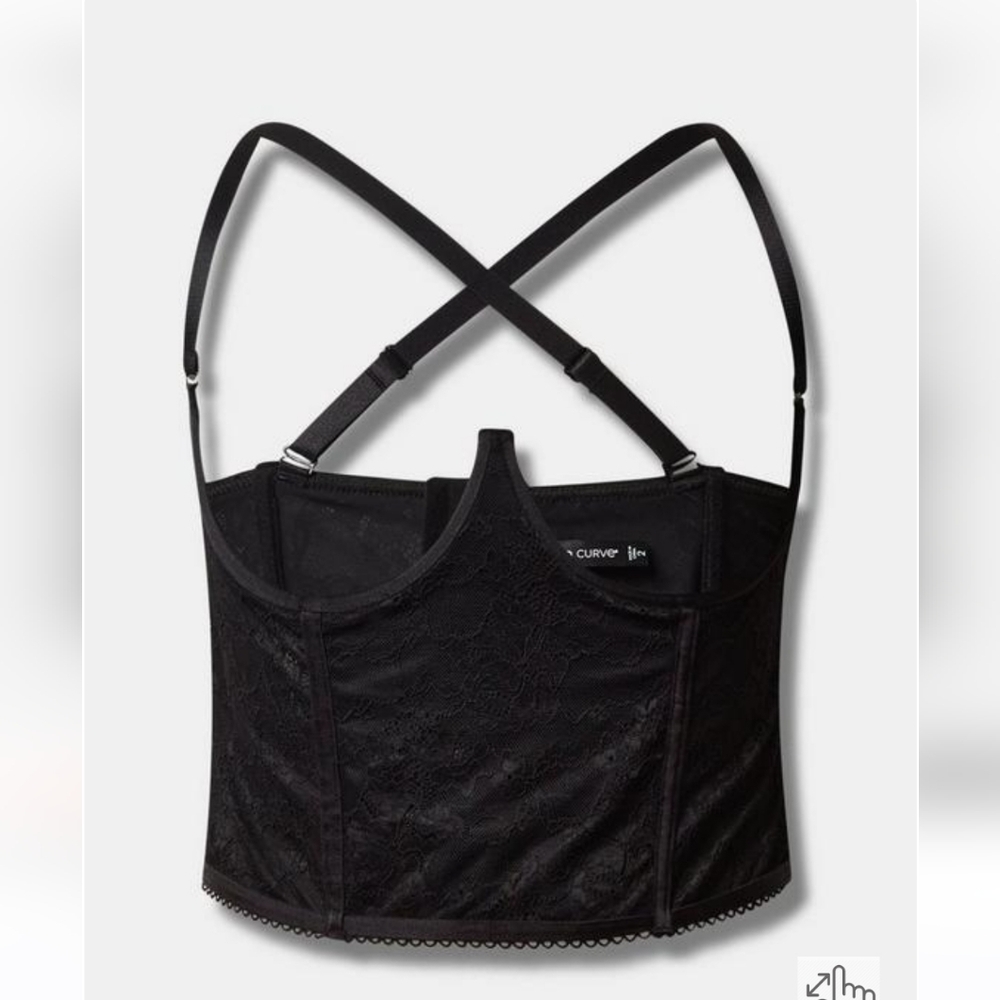 🆕️BUSTIER- BLACK LACE BUSTIER WITH OPEN BUST
